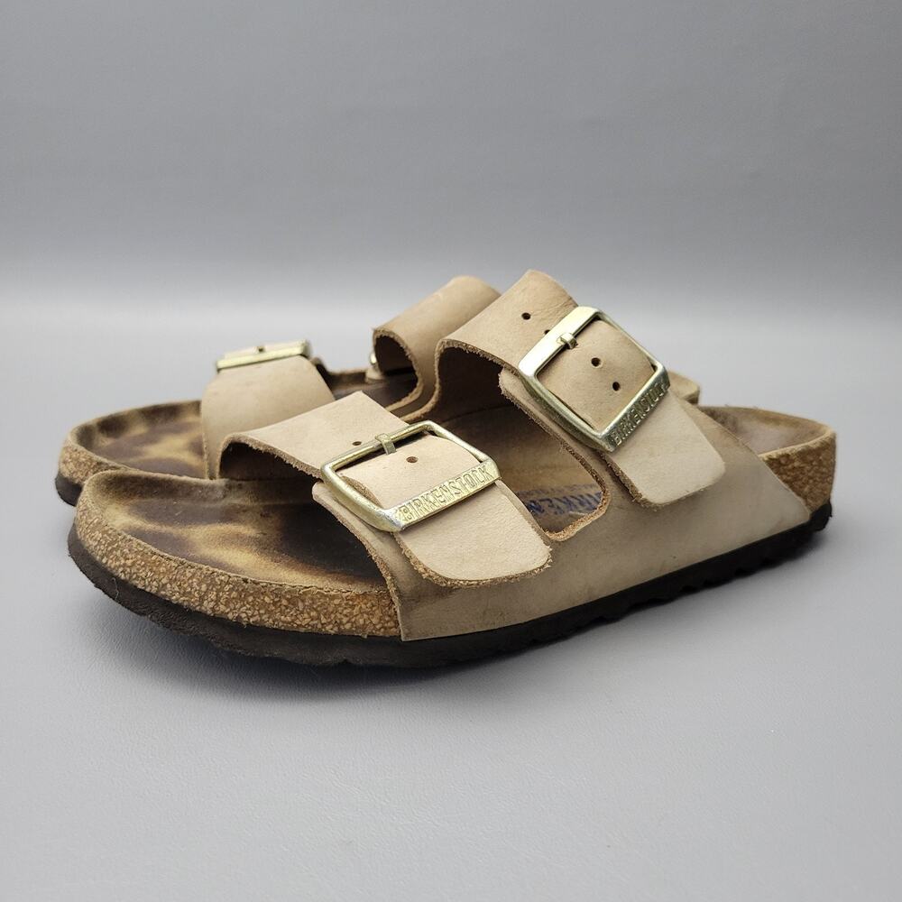 Birkenstock Arizona Soft Footbed Sandals Tobacco Brown Oiled Leather 37